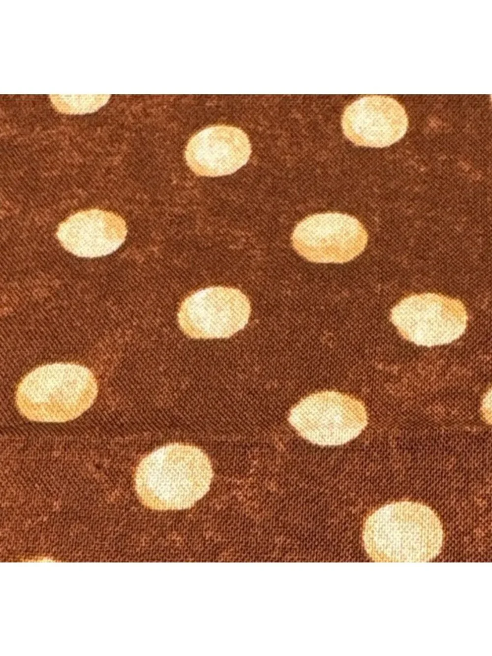 Brown Beige Polka Dot Cotton Fabric 1/2 yard x 42